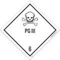 Nmc PG III 6 Dot Placard Label, Pk25 DL127AP